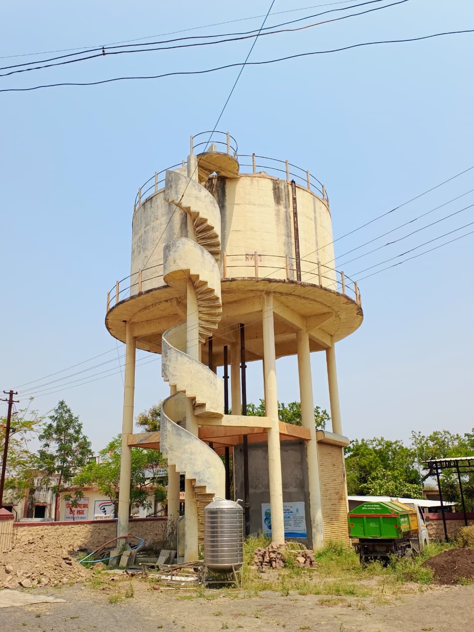 Village water supply tank — clean drinking water for Arangaon